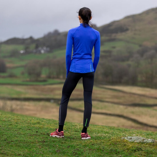 Blue Inov-8 Train Elite Long Sleeve Half Zip Mid Layer Women's